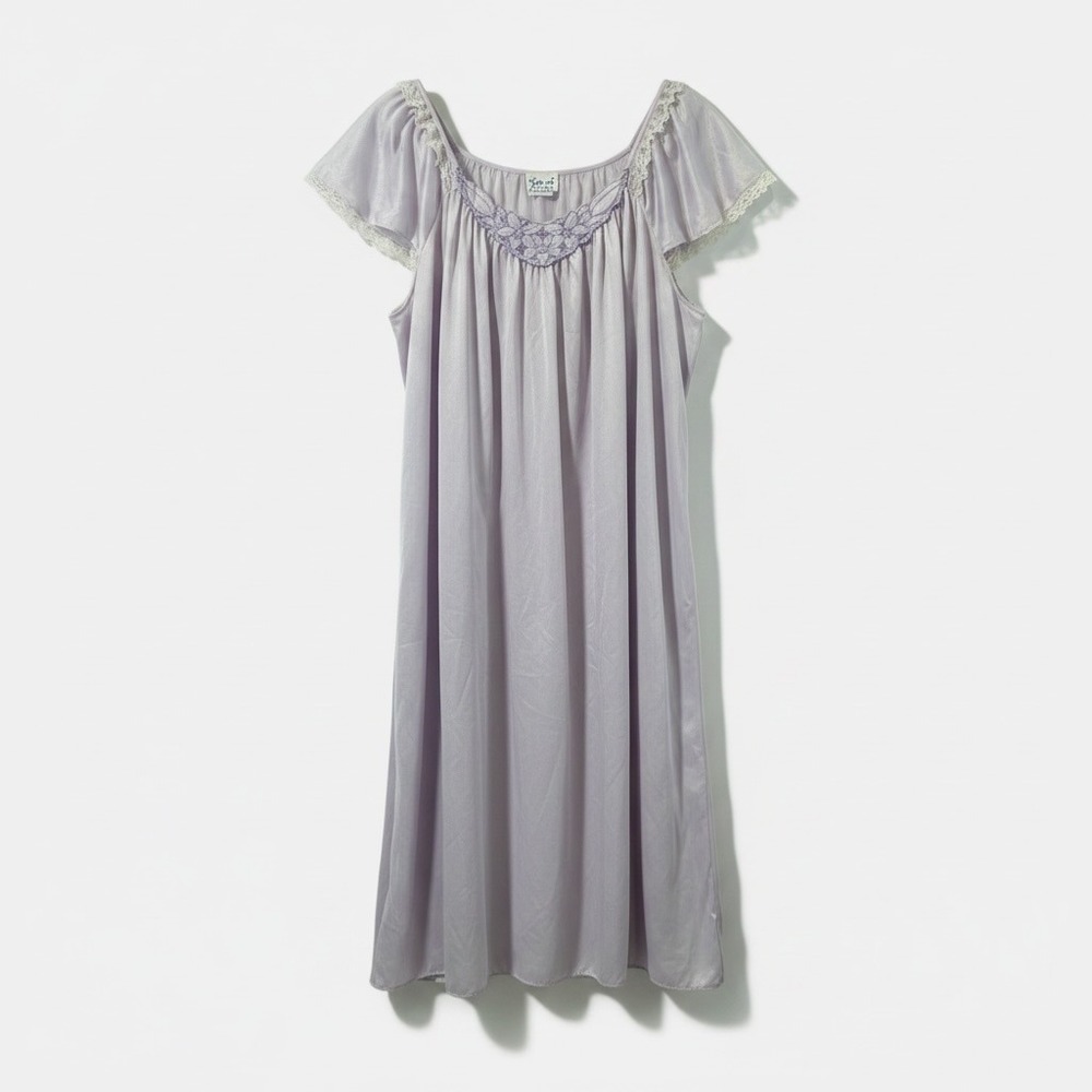 VTG Prestige Coquette Nightgown L Embroidered Sleep Bridal Dollette Fairycore